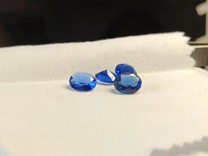 Oval Sapphire September Birthstone Blue Loose Gemstone 10Pcs