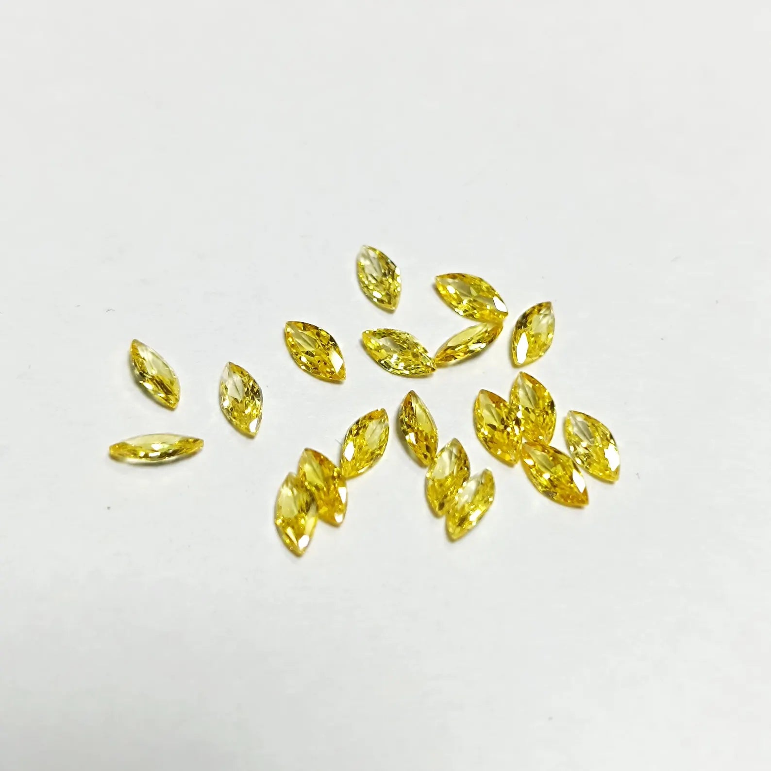 Marquise Cut Citrine Gemstone Lot, Jewelry Making (15 Pcs)