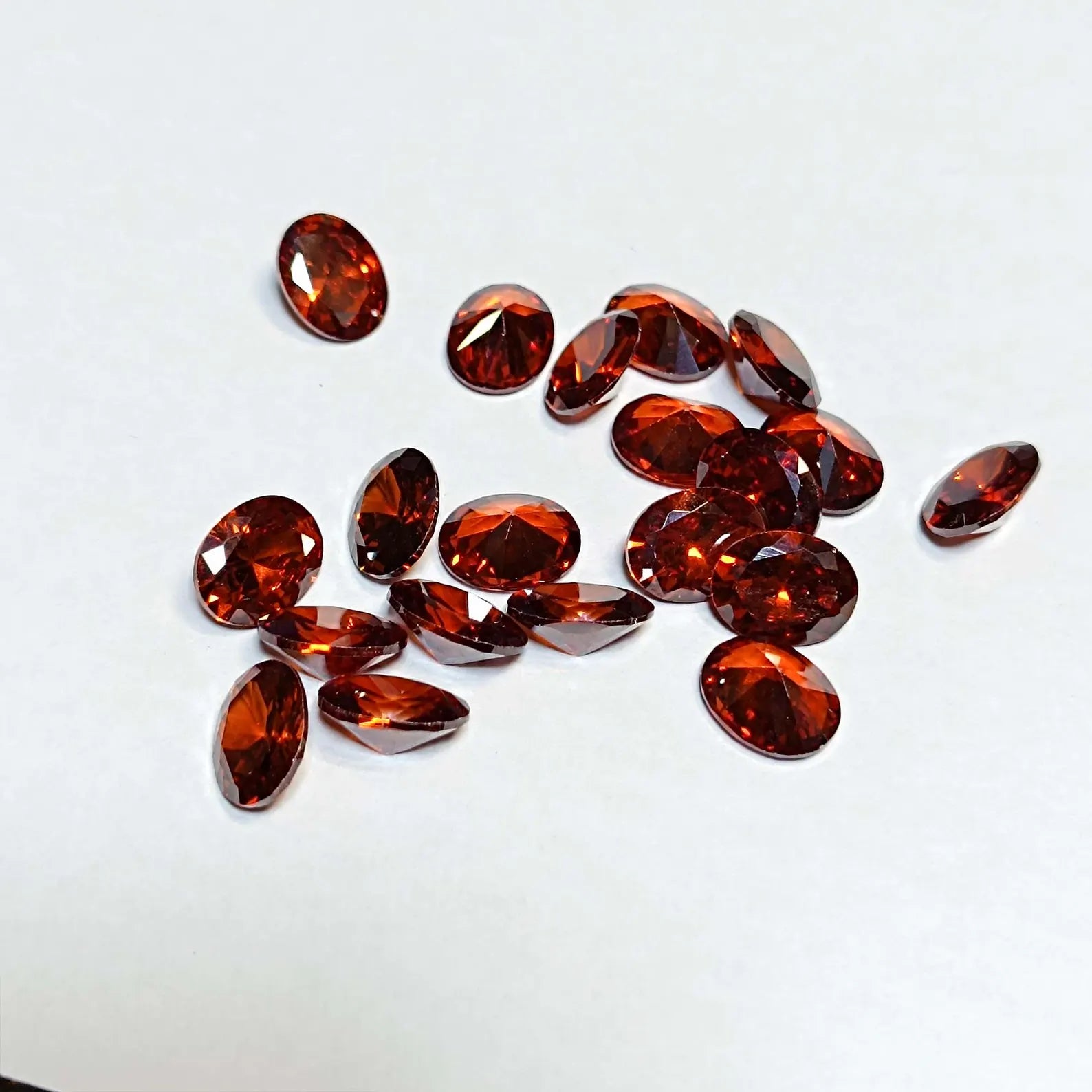 Red Garnet Oval Cut Lot 20pcs January Birthstone