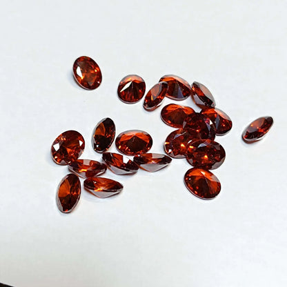 Red Garnet Oval Cut Lot 20pcs January Birthstone