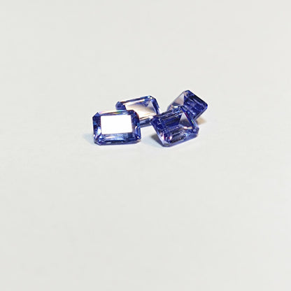 Emerald Cut Blue Tanzanite Gemstone, Tanzanite Multiple Sizes, 5 Pcs