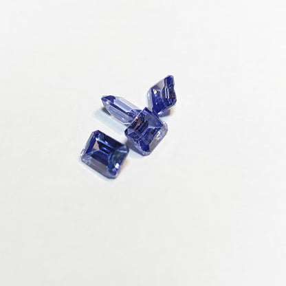 Emerald Cut Blue Tanzanite Gemstone, Tanzanite Multiple Sizes, 5 Pcs