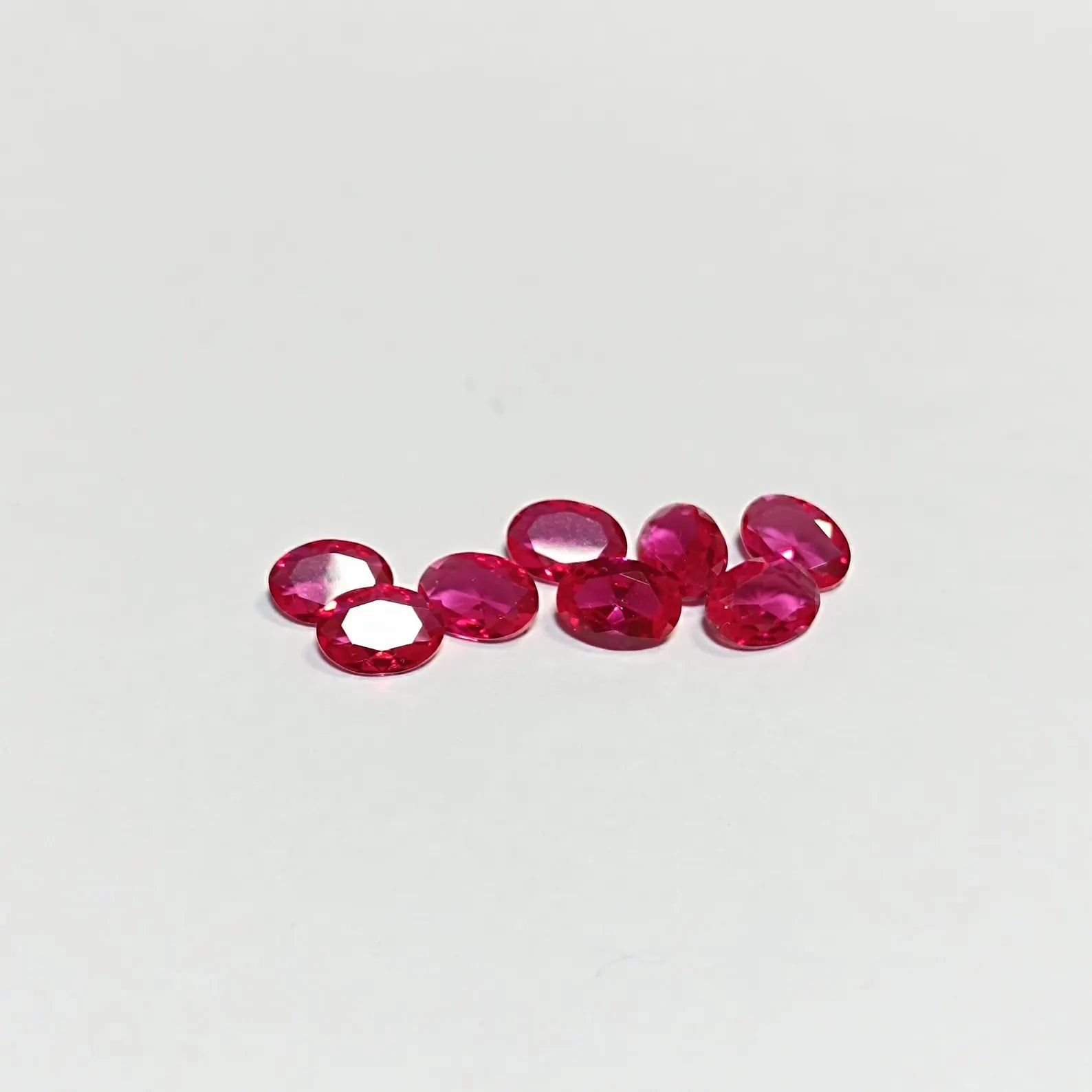 10 Faceted Pink Sapphire Oval Stones | 4x6mm Gems for Jewelry 8(PCS)