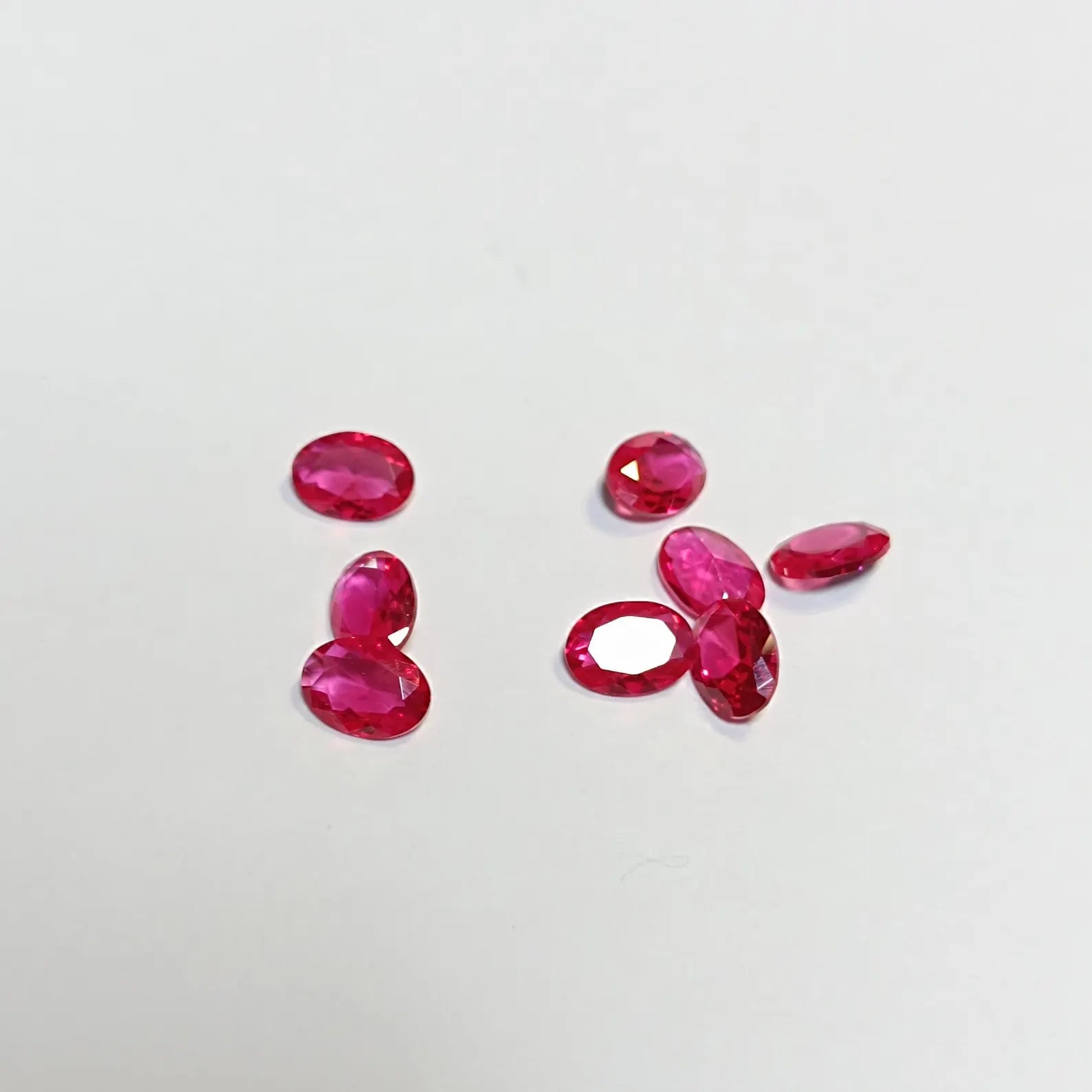 10 Faceted Pink Sapphire Oval Stones | 4x6mm Gems for Jewelry 8(PCS)