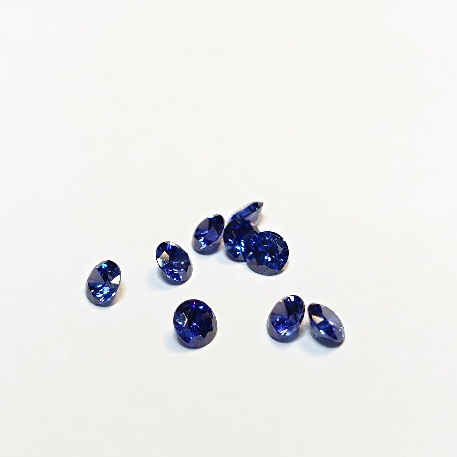 6mm Blue Sapphire Round Gemstone 15pcs September Birthstone