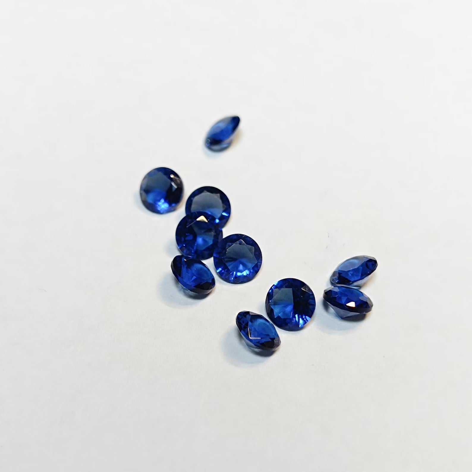 6mm Blue Sapphire Round Gemstone 15pcs September Birthstone