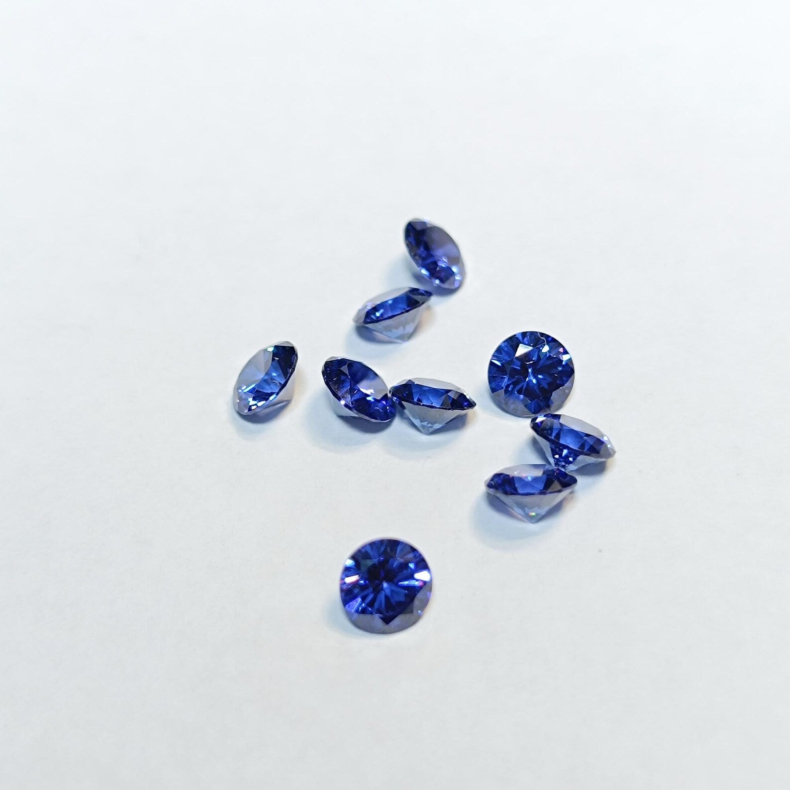 6mm Blue Sapphire Round Gemstone 15pcs September Birthstone