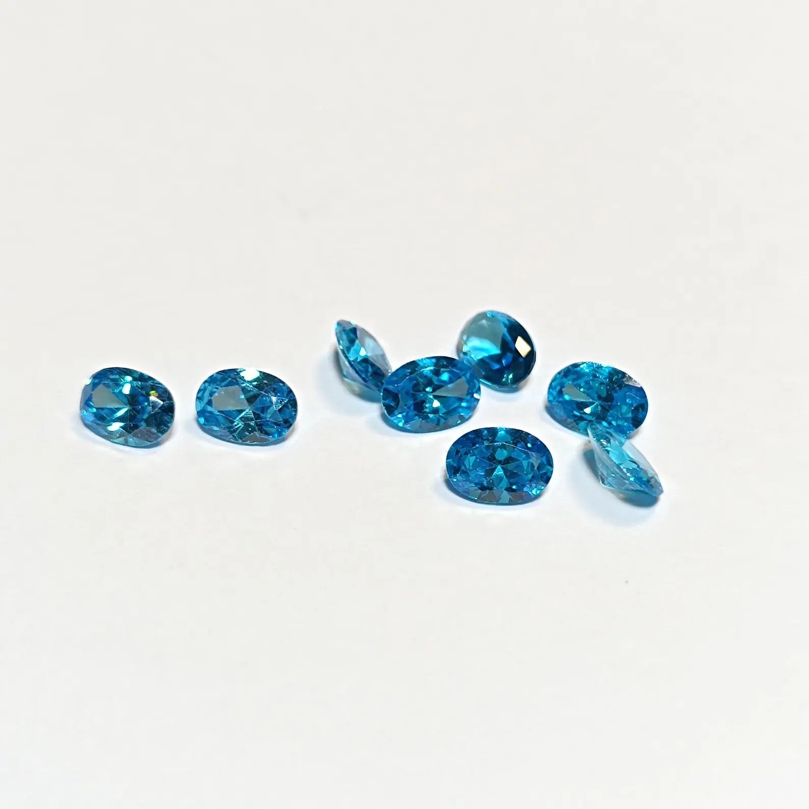 Faceted London Blue Topaz Stone | Oval 5x3mm, Jewelry Making (8 pieces)