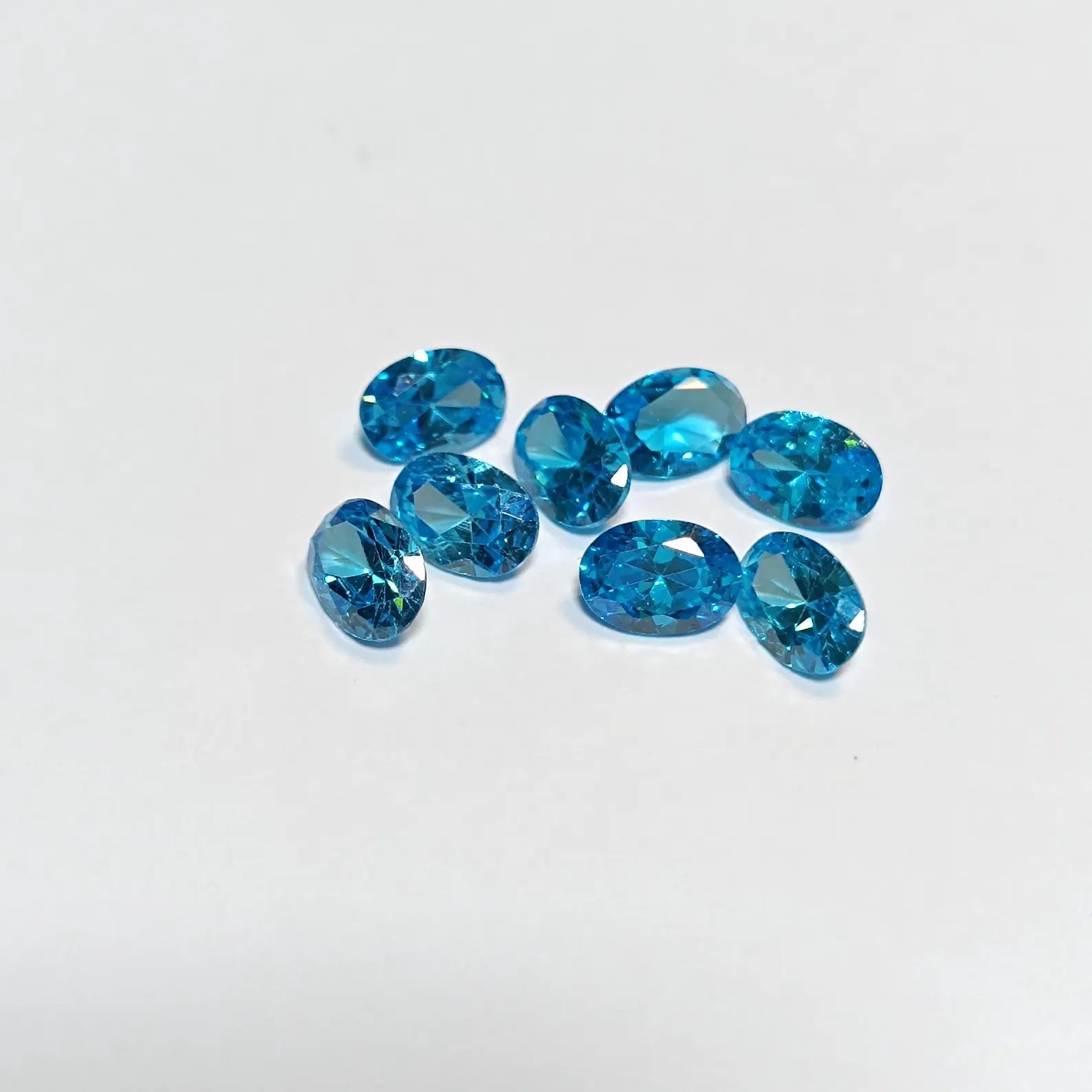 Faceted London Blue Topaz Stone | Oval 5x3mm, Jewelry Making (8 pieces)