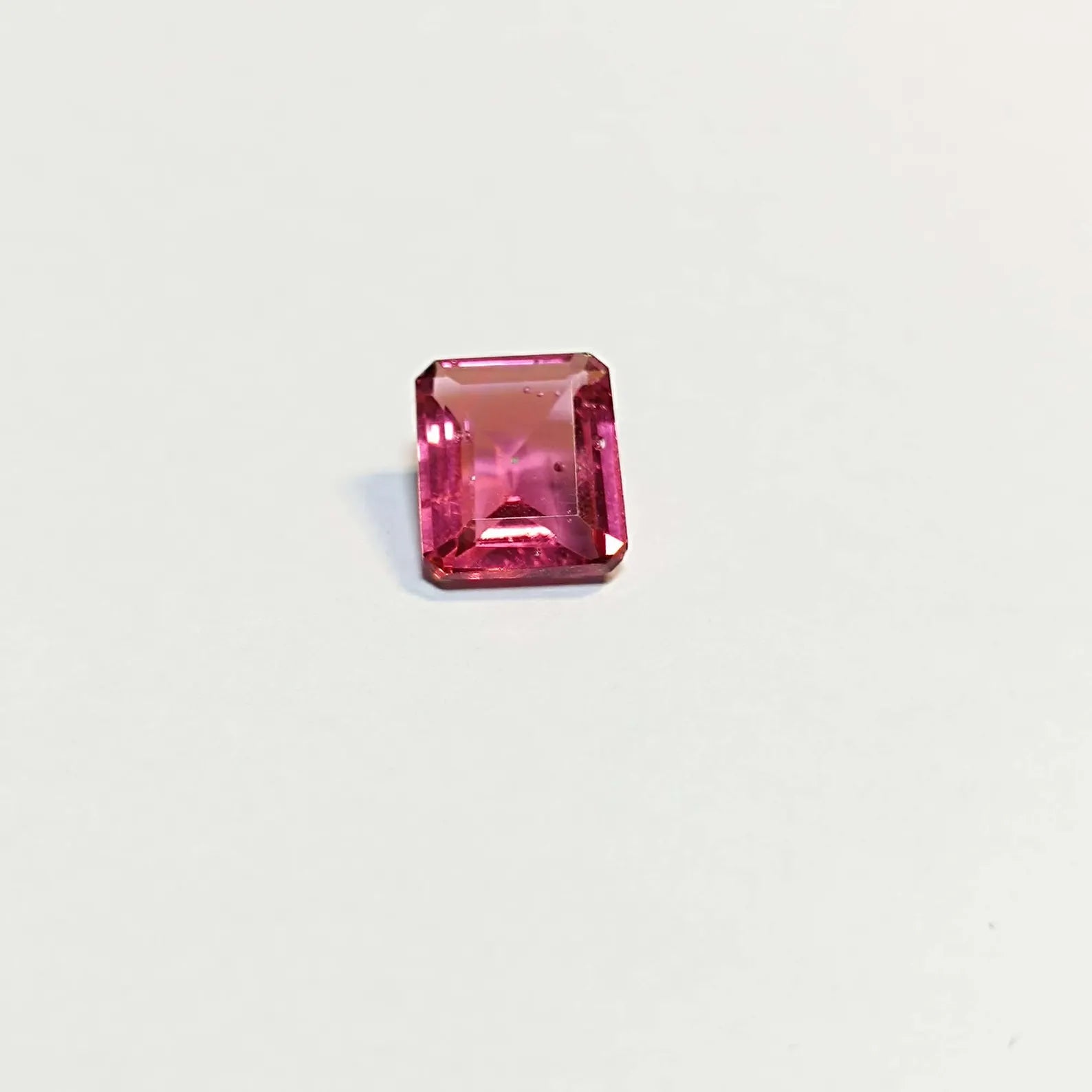 Pink Tourmaline Emerald Cut Gemstone 12x10mm