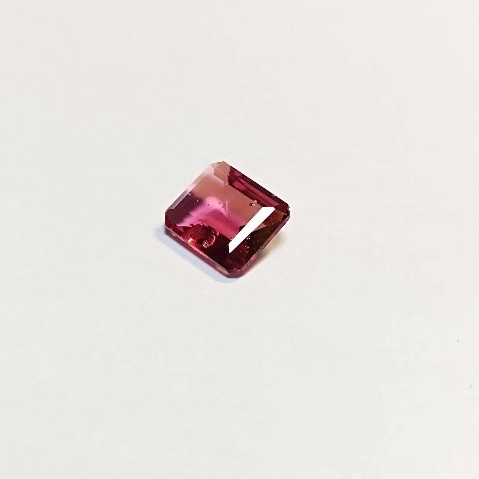 Pink Tourmaline Emerald Cut Gemstone 12x10mm