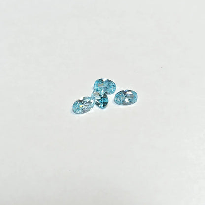 Oval Cut Aquamarine Gemstone Lot 4 Pcs