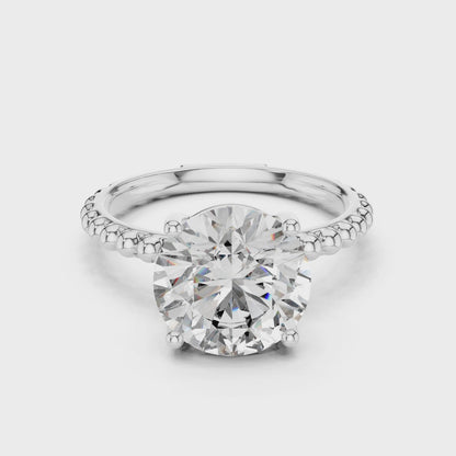 925 Silver Moissanite Solitaire Engagement Ring 14K Gold Plated